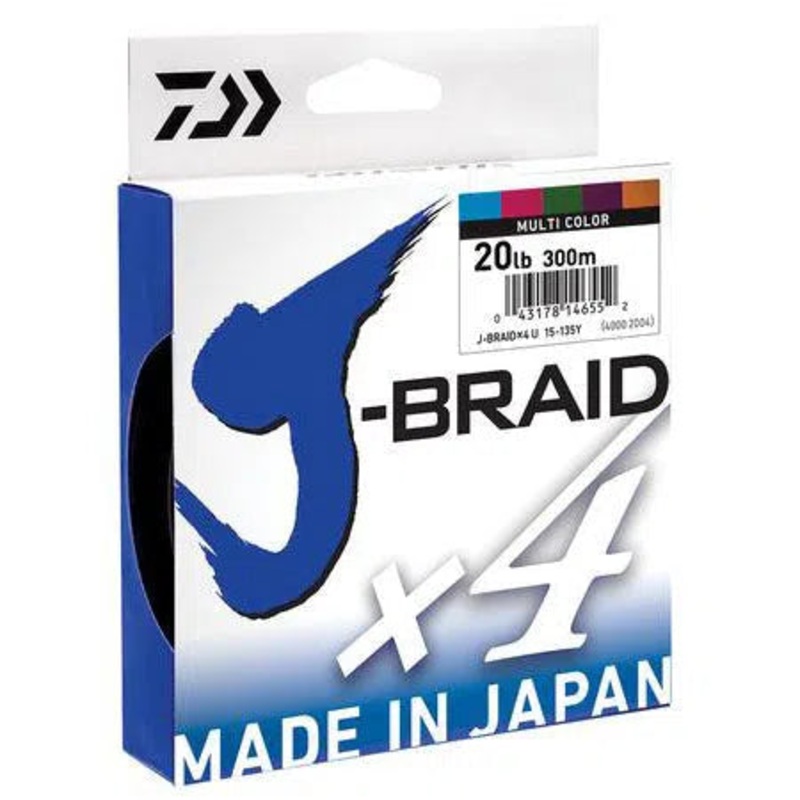 Daiwa J-Braid x4 Multi-Colour Line 500m/550y 40lb