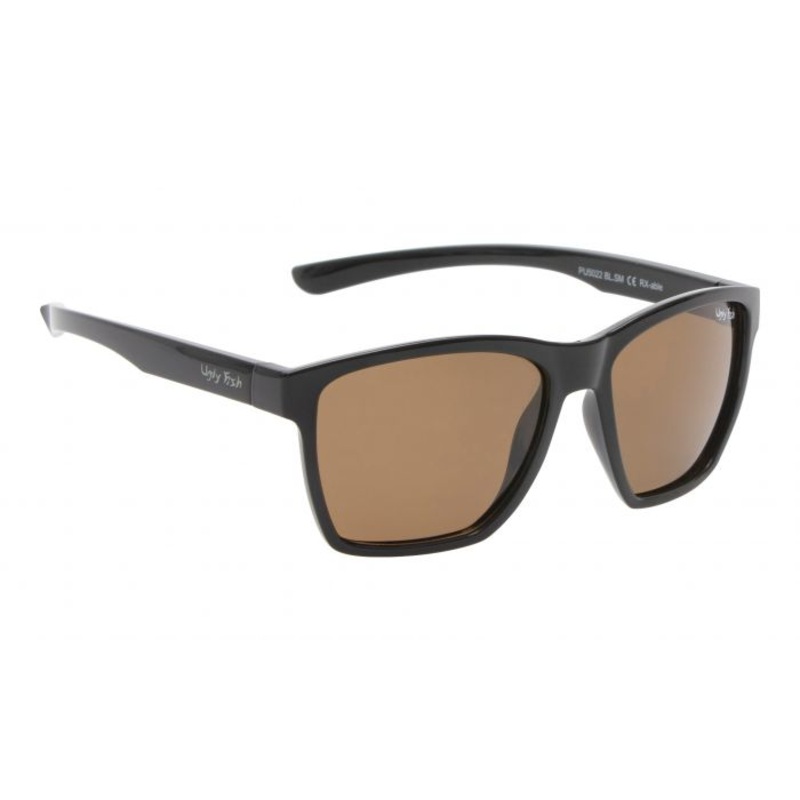 Ugly Fish PU5008 Indestructable Black Frame Adult Performance Sunglasses Brown Lens