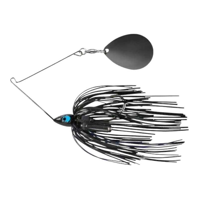 War Eagle Night Time Single Colorado Black Nickel Spinnerbait 1/2 oz Black Blue