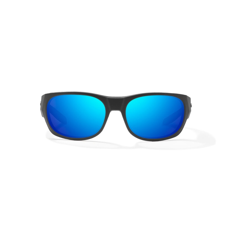 Bajio Darien Polarized Sunglasses Matte Black – Blue Mirror Glass Lens
