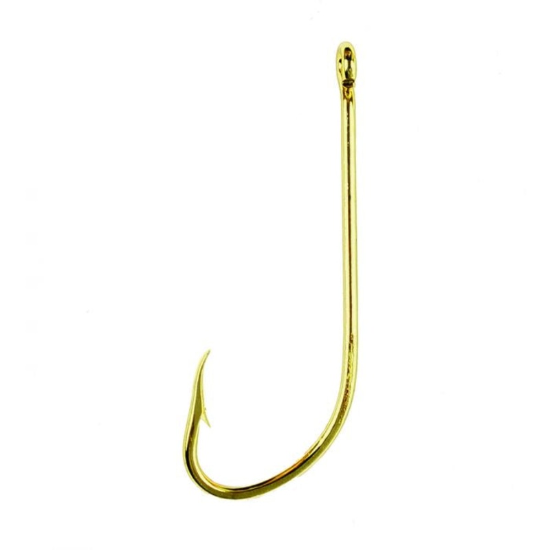 Eagle claw gold 1x long shank 108 hook 1/0 8ct 108A