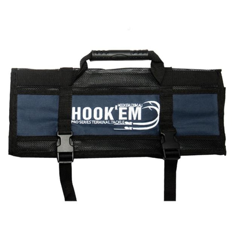 Hookem Lure Pouch Adjustable LARGE BLACK / BLUE