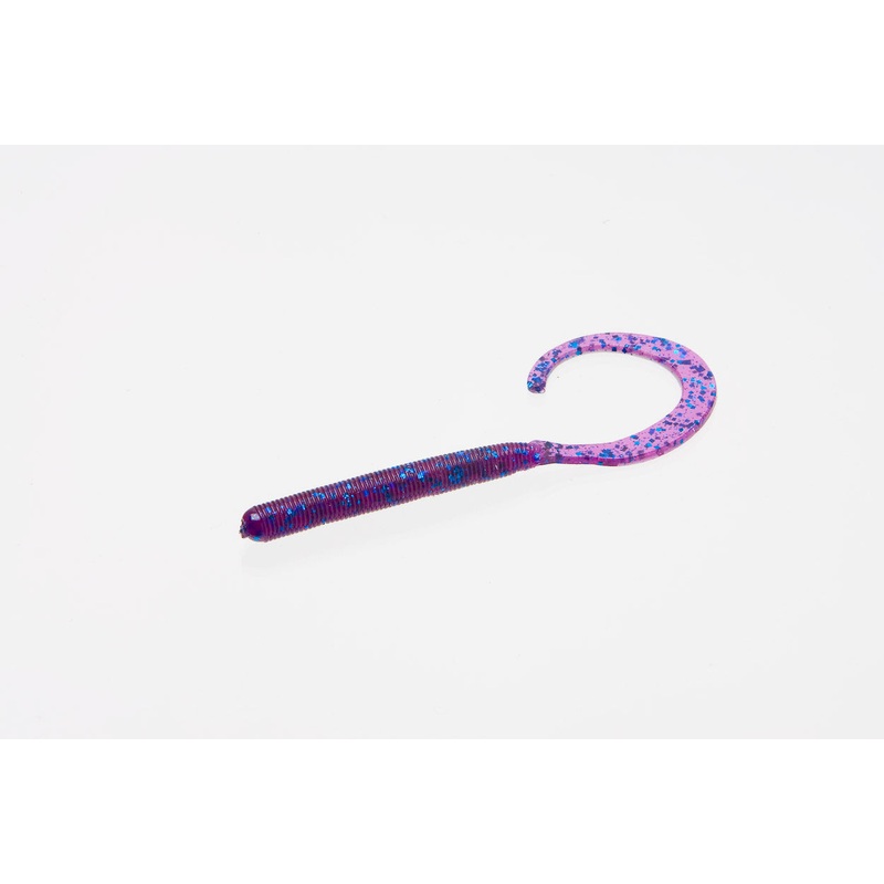 Zoom Curly Tail Finesse Worm 4″ 20pk Electric Blue