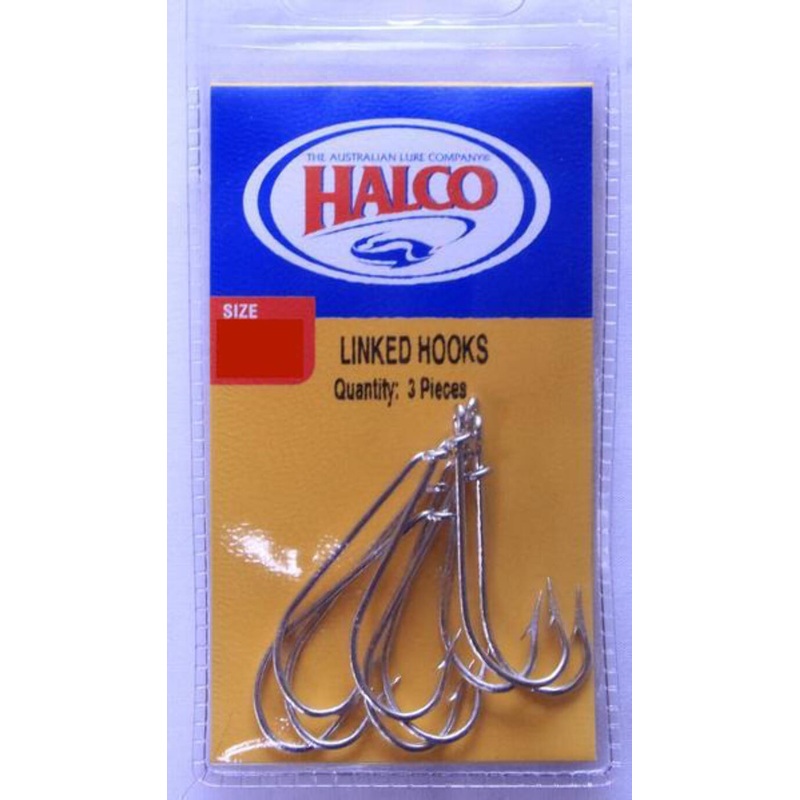 Halco Bait Trace Wire Leader Tied Rig With Ganged Hooks 1/0
