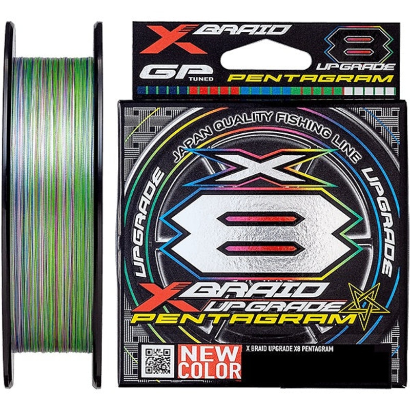 YGK X-Braid Upgrade X8 Pentagram Braided Line Multi Colour 300m 22lb
