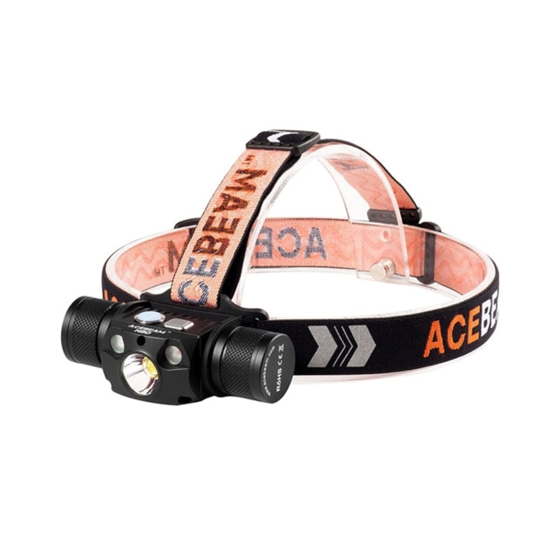 Acebeam H30 4000 Lumen Rechargeable Headlamp Red + UV Custom Model H30 R+UV 6500K