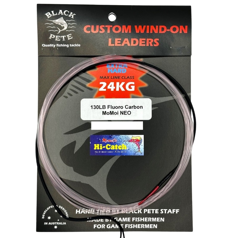 Black Pete Custom Wind-On Fluorocarbon Leader 130LB