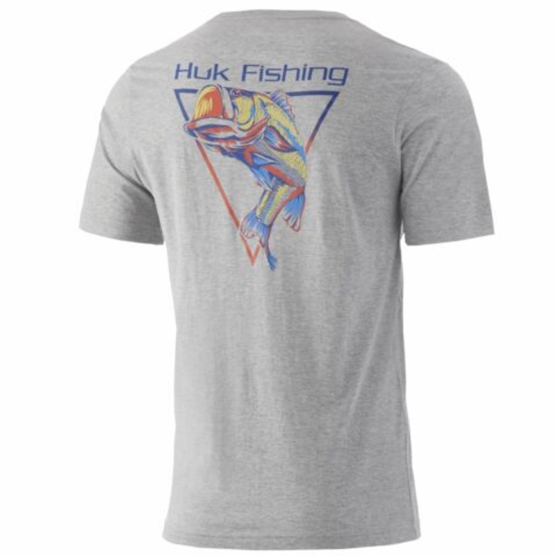 Huk Big Mouth Lightweight Tee H1000328 Heather Grey (033) Medium