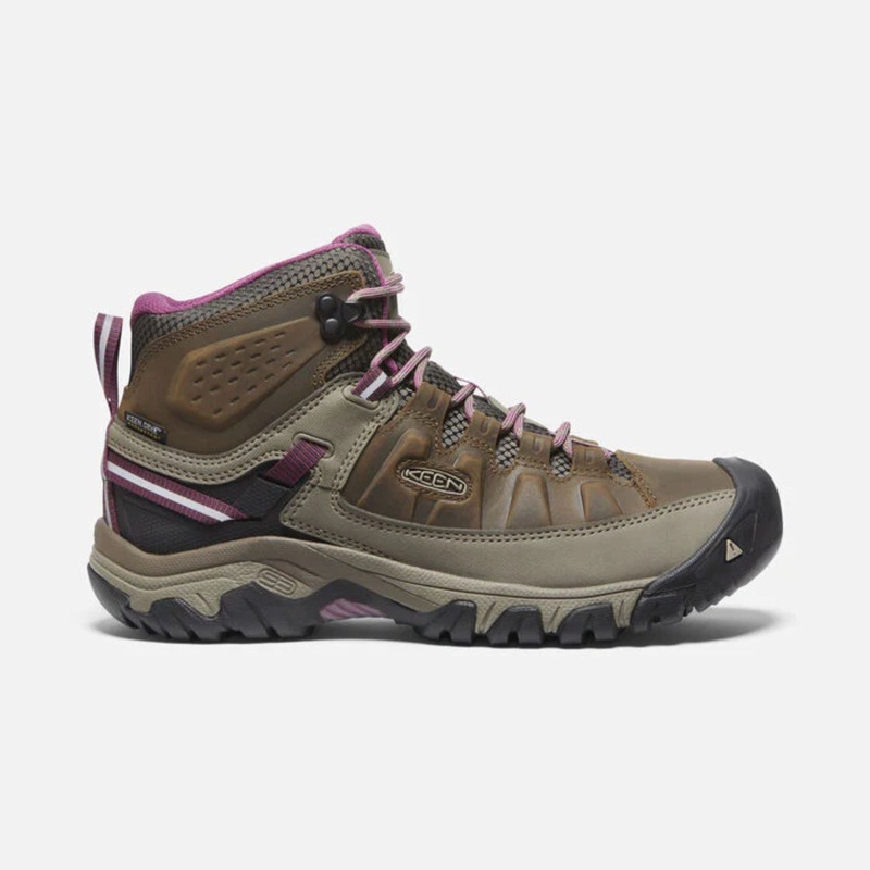 Keen Womens Targhee III Mid Waterproof Hiking Boots 10 WEISS/BOYSENBERRY