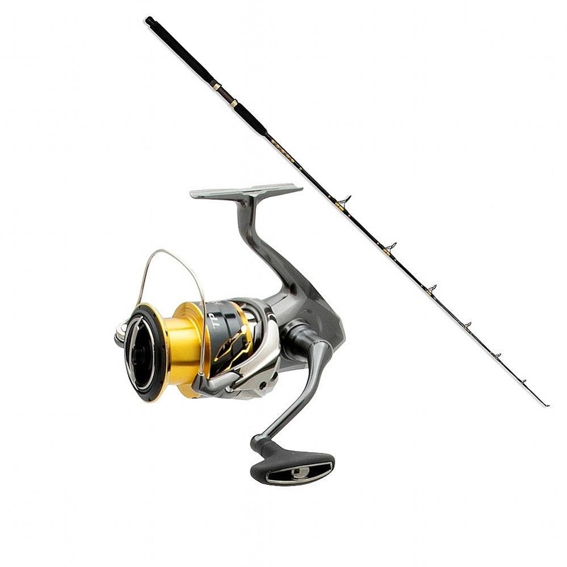 Shimano TWIN POWER C5000XGFD with CHAOS SPC 10-25 7FT Gold Combo