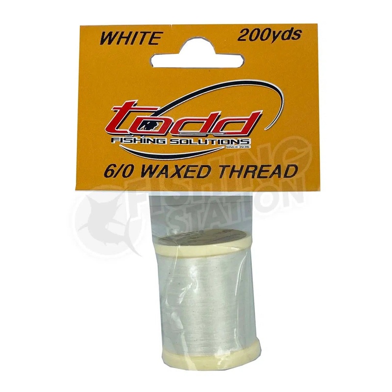 Todd 6/0 Waxed Thread (70 Denier) White