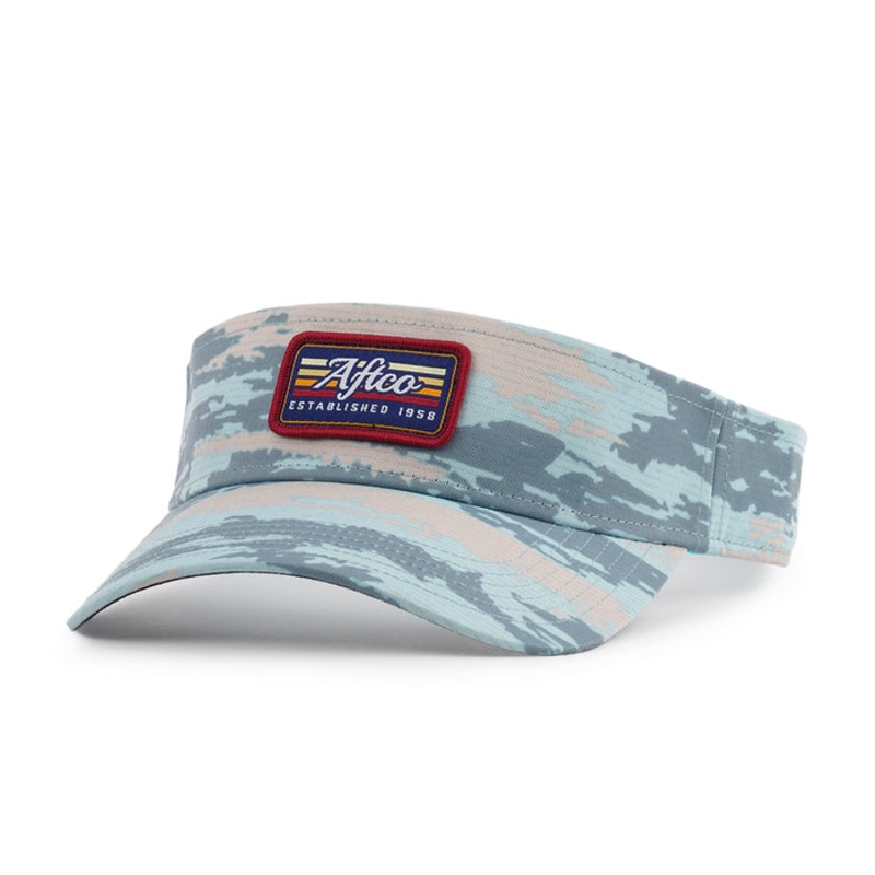 Aftco Helm Fishing Visor Turq Shoreline Camo