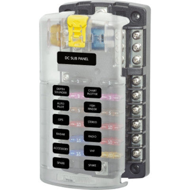 Blue Sea Systems ST Blade Fuse Block 12 Circuit