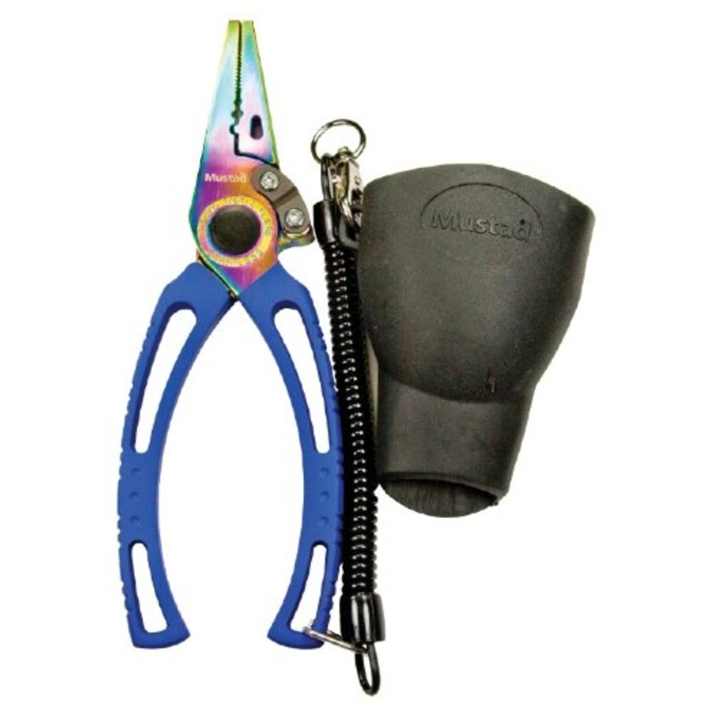 Mustad 7.5 Inch Pliers with Molded Rubber Sheath