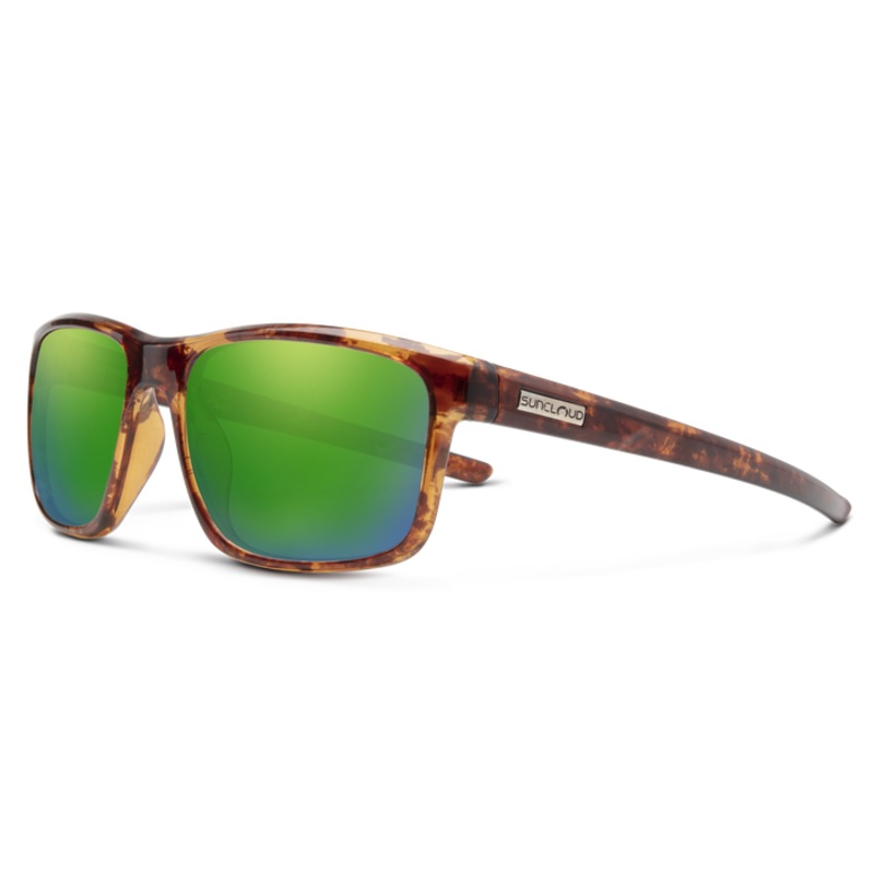 Suncloud Respek Polarized Sunglasses Tortoise / Polar Green Mirror Lens
