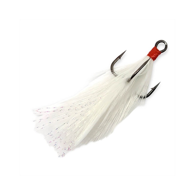 Gamakatsu Feathered White/White Treble Hook 216407-WW-6