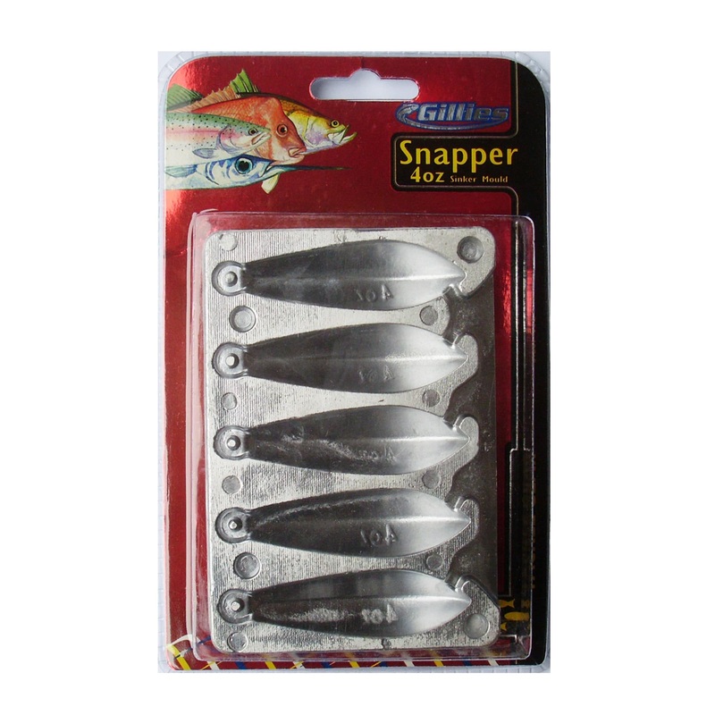 Gillies Snapper Sinker Mould 4oz