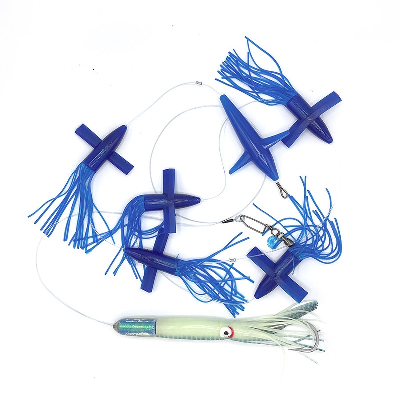 MagicTail Squid Stinger 7″ Soft Bird Daisy Chain Blue