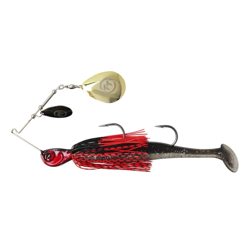 Tackle Tactics TT Tornado Plus Double Colorado Spinner Bait Lure 1/2oz Bloody Nightmare