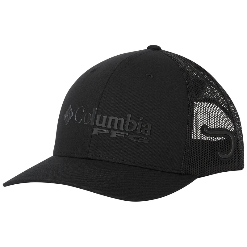 Columbia PFG Mesh Snap Back Ball Cap Black Hook