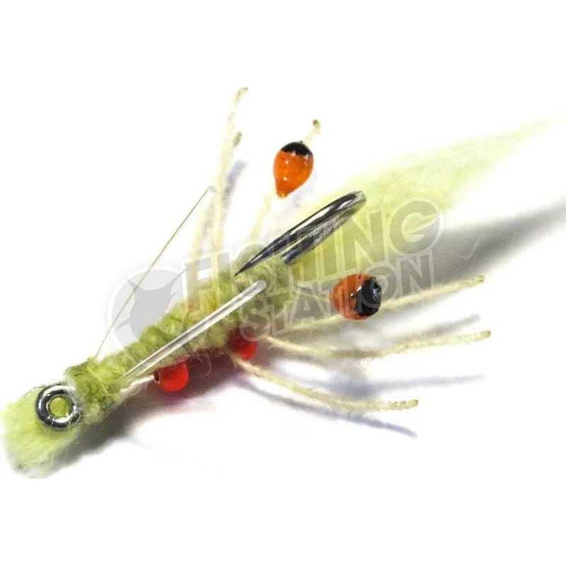 H2O James Sand Prawn Fly Lemon Size 4