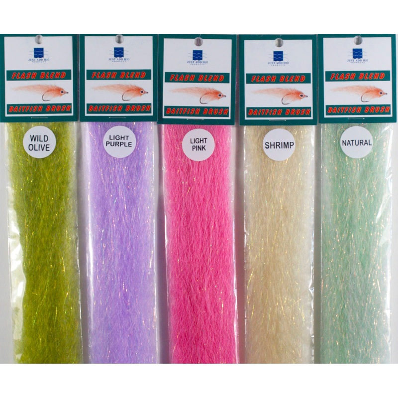 Just Add H2O SF Blend Baitfish Brush 5 inch UV Bucktail White