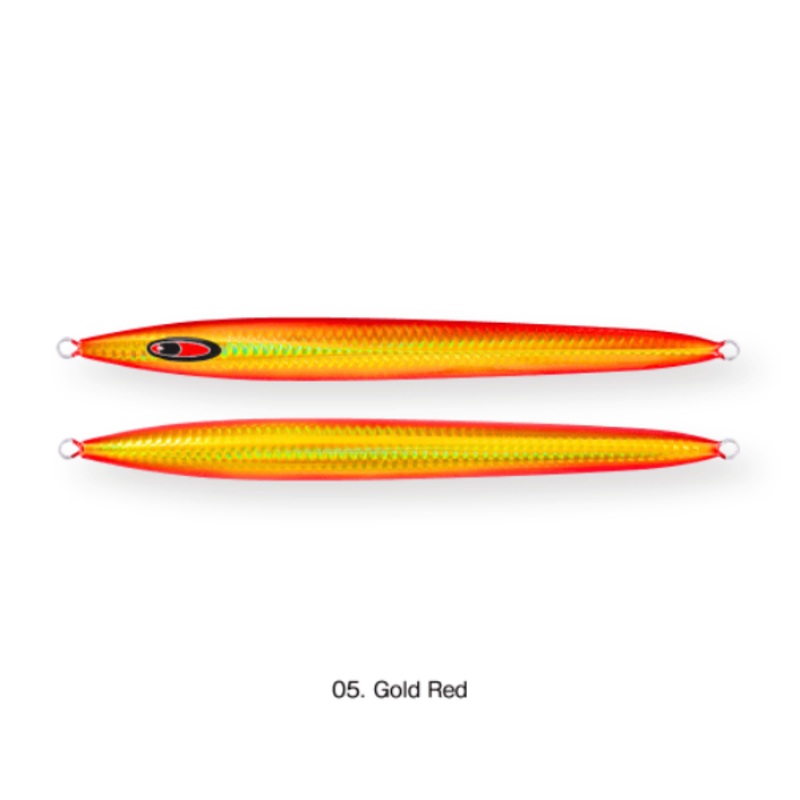 Seafloor Control Metal Jig MESSIAH SEMILONG 270g 05. Gold Red