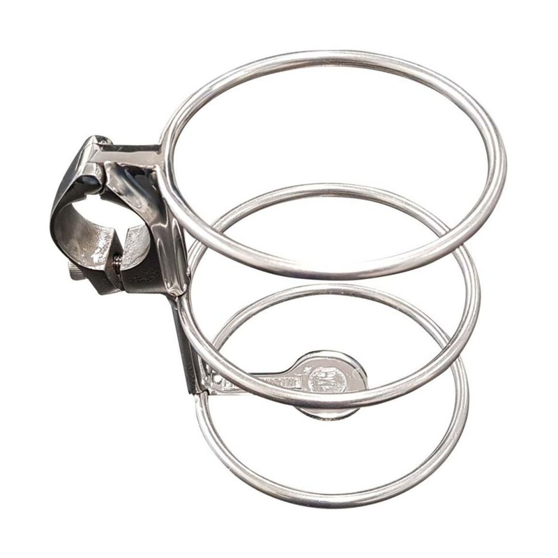 Frank Marine Stainless Steel Rail Mount Drink Holder 32mm STAINLESS STEEL