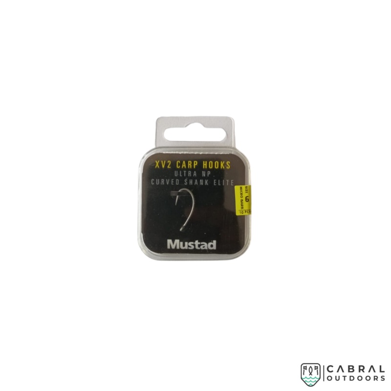 Mustad 60556NP-TX Carp XV2 Curve Shank Elite Fishing Hook |10Pcs/pack 1