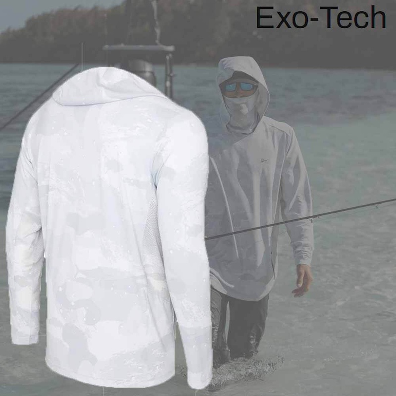 Pelagic Exo Tech Brush Camo Light Gray Performance Shirt 3X-LARGE