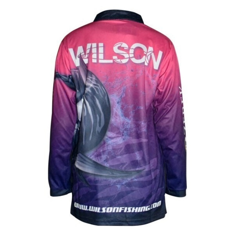 Wilson Team Long Sleeve Kids Fishing Jersey Shirt – Pink Purple 10