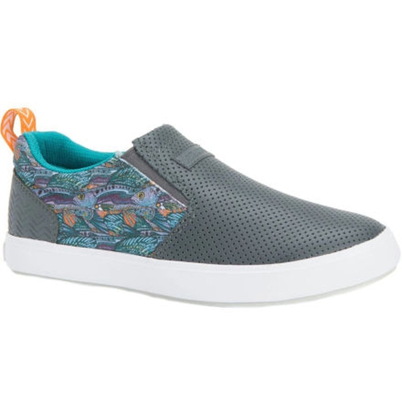 XTRATUF Women’s Fishe Wear Leather Sharkbyte Deck Shoe Grey 6
