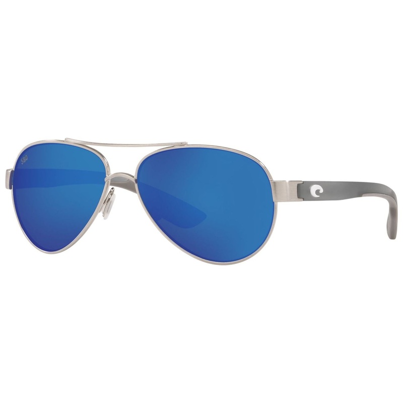 Costa del Mar Loreto Sunglasses Palladium with White Temples Green Mirror 580G