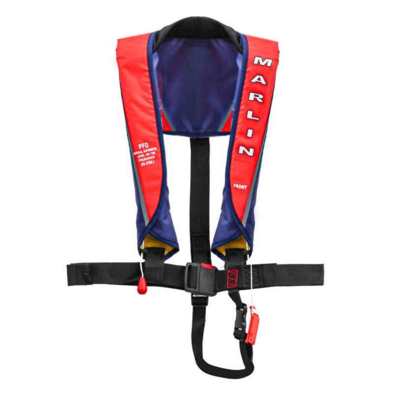 Marlin Inflatable Life Jacket Junior JUNIOR Red Blue