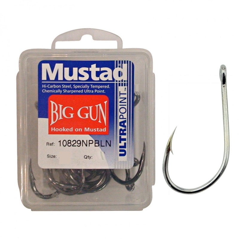 Mustad Big Gun 10829NPBLN Hook 25 Bulk Value Box Pack 1/0