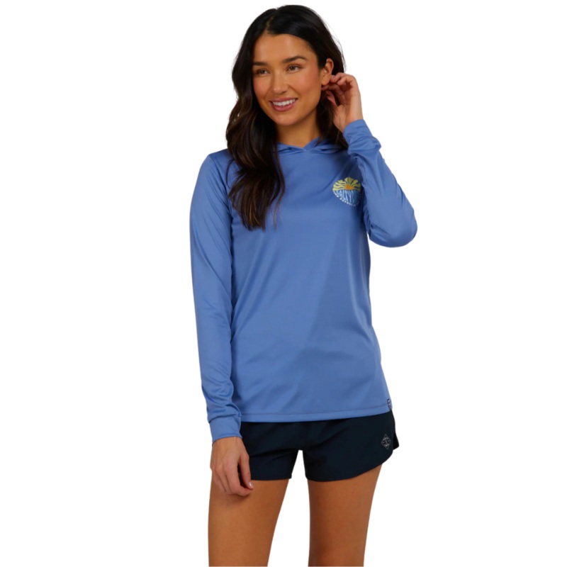 Salty Crew Sundays Hooded Sunshirt XS Blue Dusk