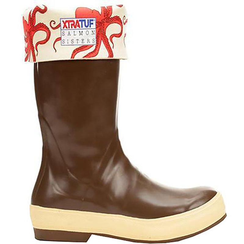 XTRATUF Women’s Salmon Sisters 15″ Legacy Boot Chocolate/Octopus 6
