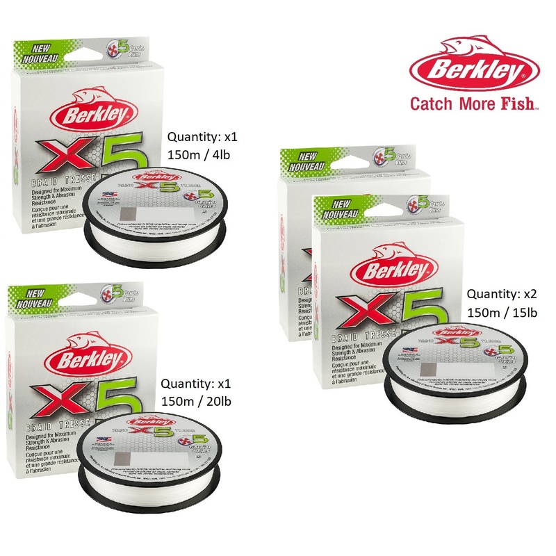 Berkley X5 150m Braided Fishing Line Mega Pack