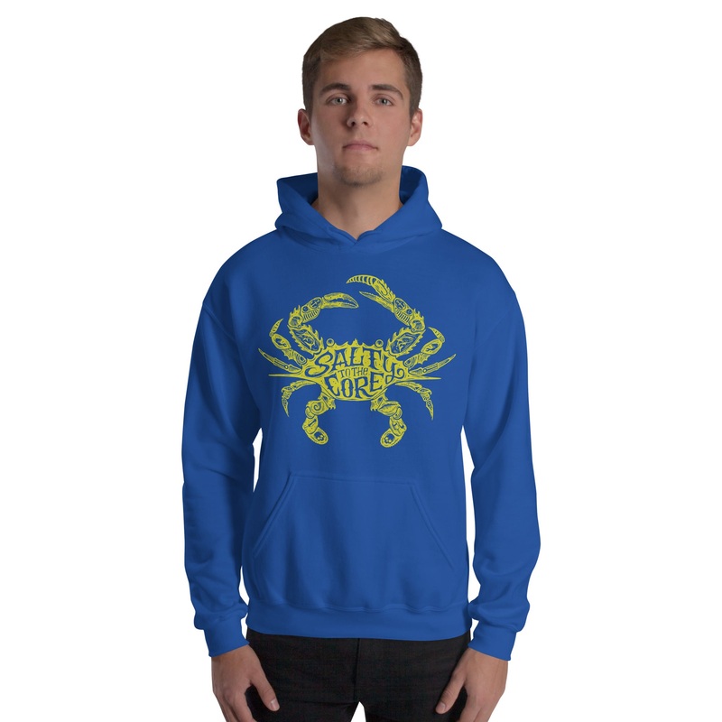 The Official BHO “Salty To The Core” Salty Crab Men’s Hoodie Royal Blue S
