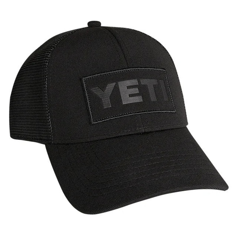 Yeti Patch Trucker Hat Black on Black