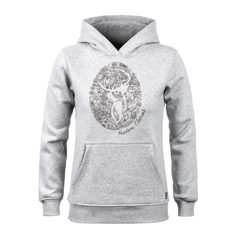 Hunters Element Womens Floral Hoody GREY MARLE 10