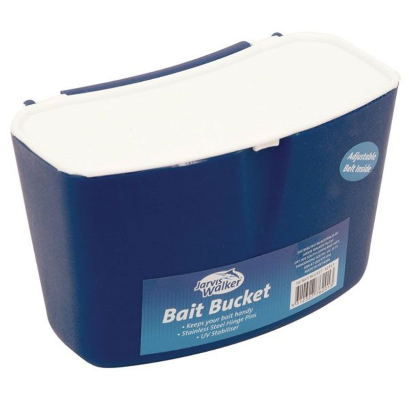 Jarvis Walker Bait Bucket with Belt Blue/White