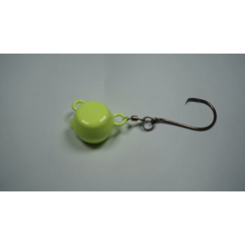Tampa Bay Fishing Channel Ball 5/0 Circle Jigs  Neon Yellow or Pearl White – 10 Pack 4 oz. Neon Yellow