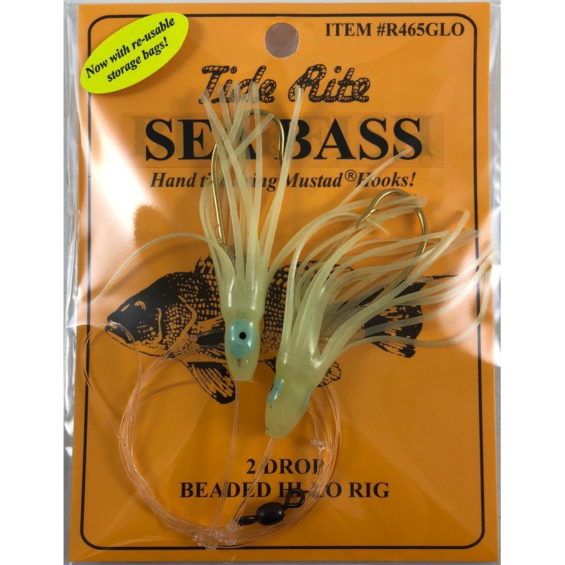 Tide Rite R465 Sea Bass Hi-Lo Rig 1/0 Hook Red Bead