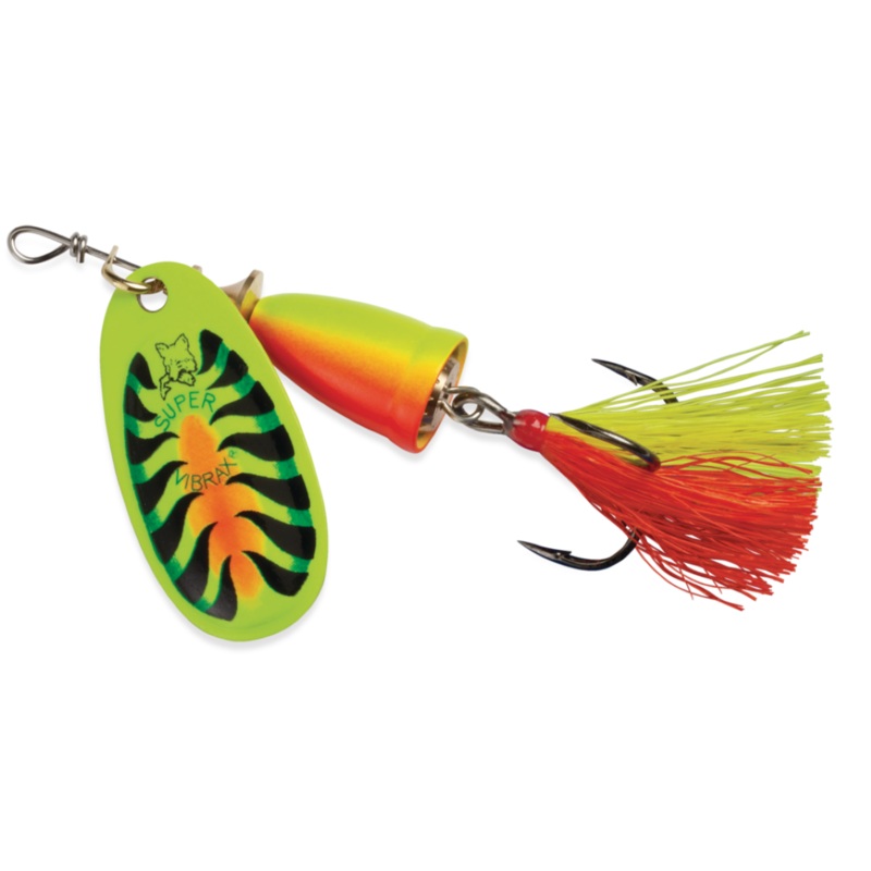 Blue Fox Vibrax Fox Tail Trout Spinner Lure 2 Fire Tiger