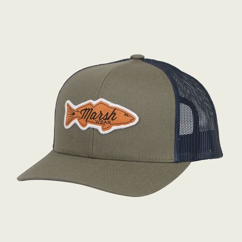Marsh Wear Redfish Logo Trucker Hat Fossil