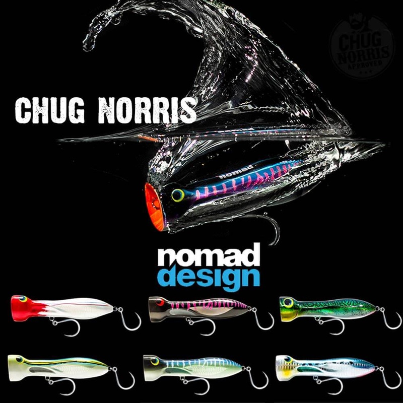 Nomad Chug Norris Popper Lure 120 – 4.75″ FIREBALL RED HEAD
