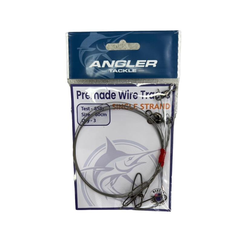 Angler Single Strand Wire Trace Pre Made 110lb