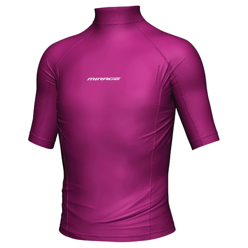 Mirage Rash Shirt Junior Kids Short Sleeve Hot Pink 10