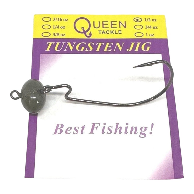 Queen Tackle Tungsten Football Swinghead Green Pumpkin 3/8 oz